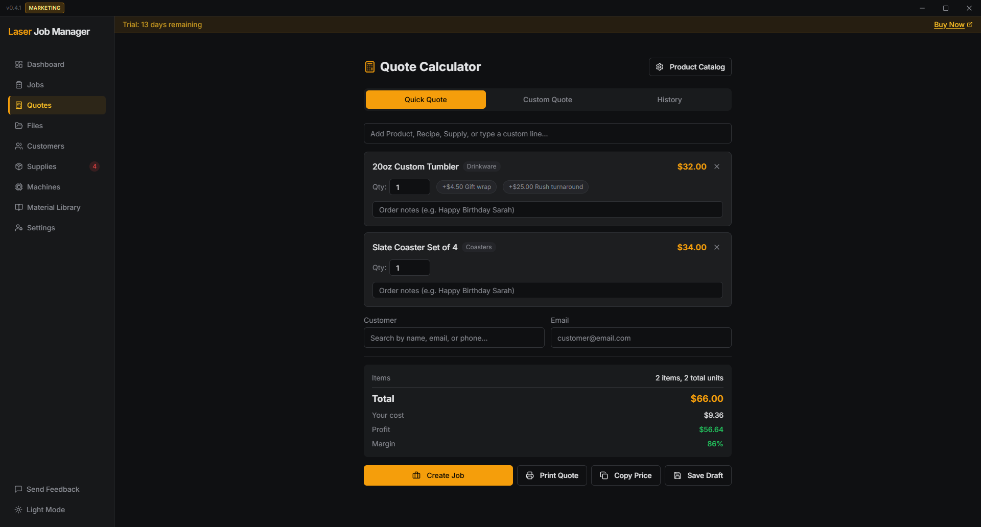 Quote Generator with PDF